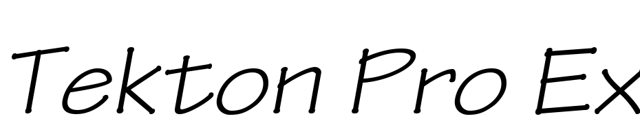 Tekton Pro Extended Oblique Font Download Free